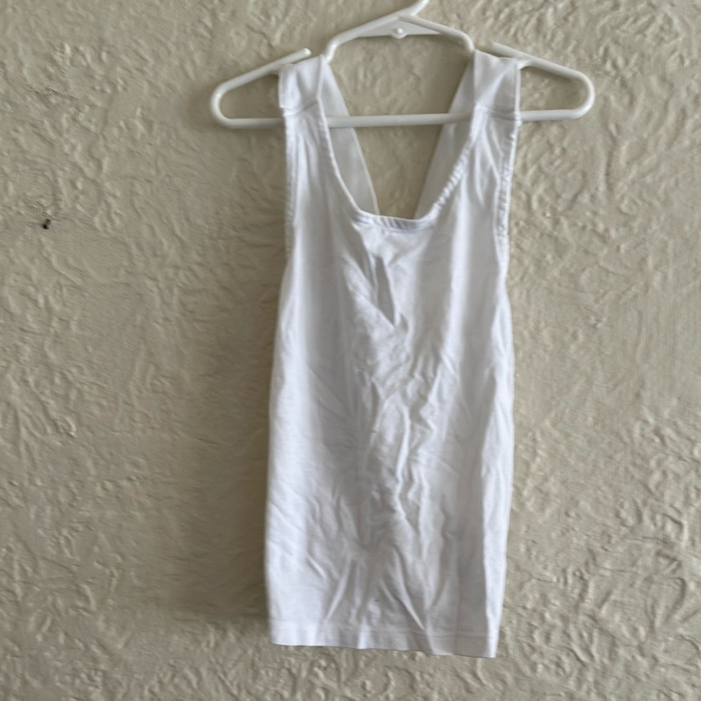 Boden White Cross Back Tank Top 7-8Y Children’s Kids Girls